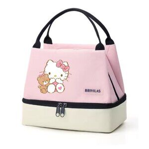 Hello Kitty Insulated Lunch Bag Foldable Cooler Tote for School, Office & Picnic